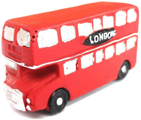 Vintage London Red Double Decker Bus Model Handmade Retro 3D Resin Bus Car Miniature Figurines Gifts Children Toys Handmade Craft Tourist Travel City Souvenir