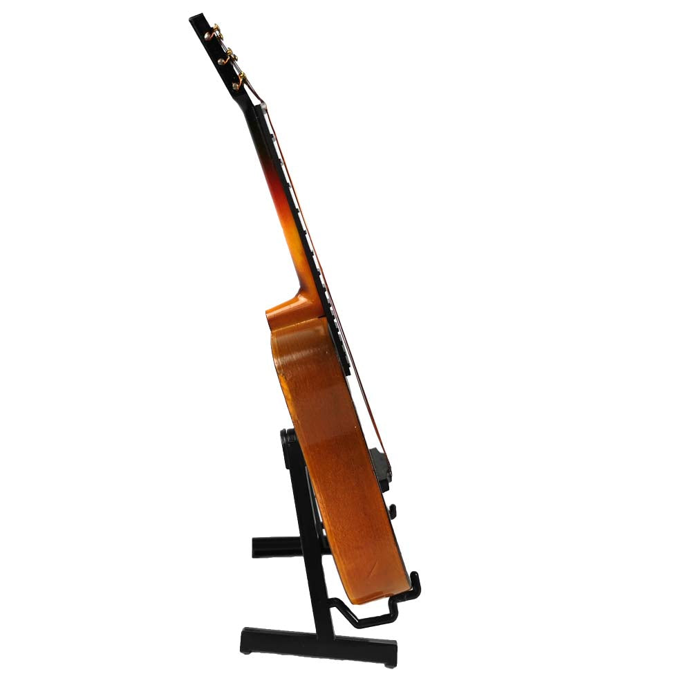 ALANO Electric Bass Guitar Decorative Ornament Decor Model with Stand (Brown)