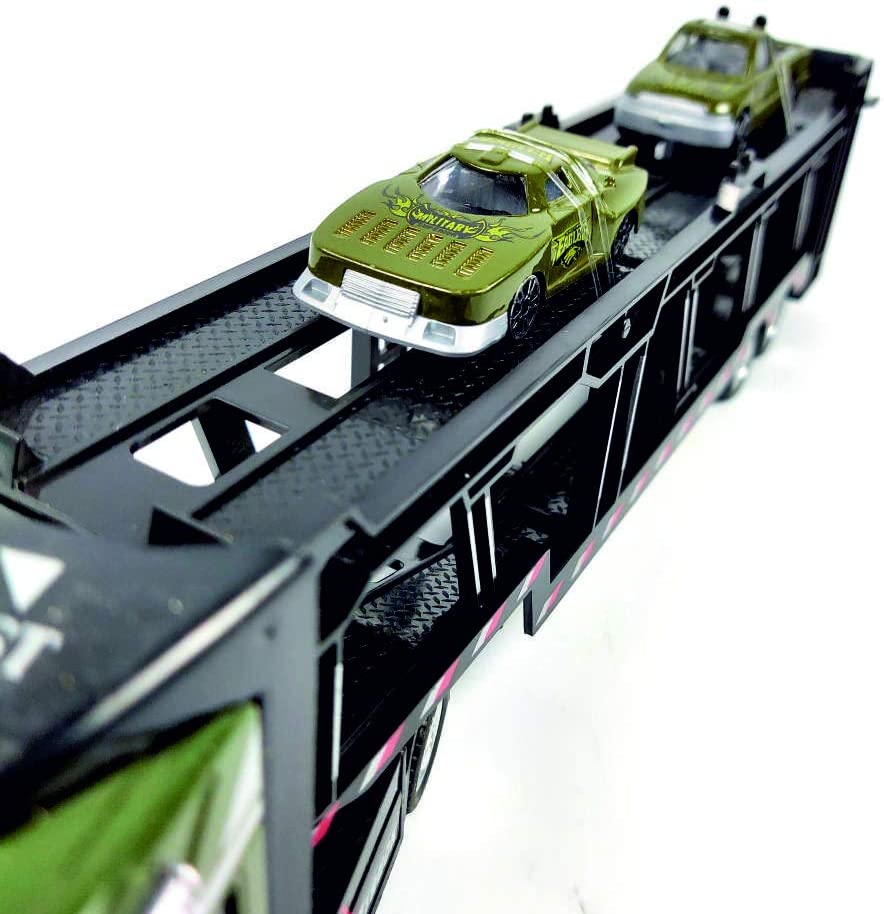 1:50 Car Toys Truck Transport Car Carrier, Toy Truck Includes 2 Toy Cars Kids Toy for Boys and Girls Car Toy Gift