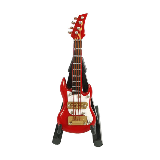 ALANO Red Mini Guitar Model Electric Guitar model Decorative Ornament (GE7R-7)