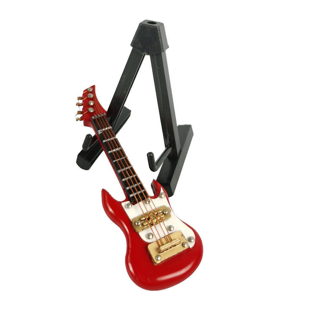 ALANO Red Mini Guitar Model Electric Guitar model Decorative Ornament (GE7R-7)