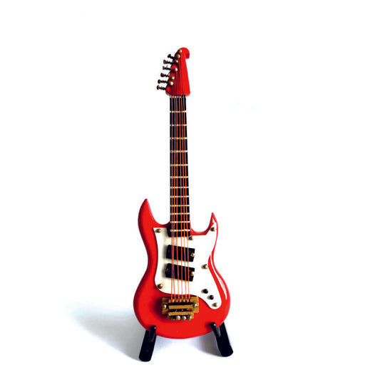 ALANO Mini Guitar Ornaments Mini Musical Instrument Guitar Model Holiday Dollhouse Model Home Decoration (GE23R-10)