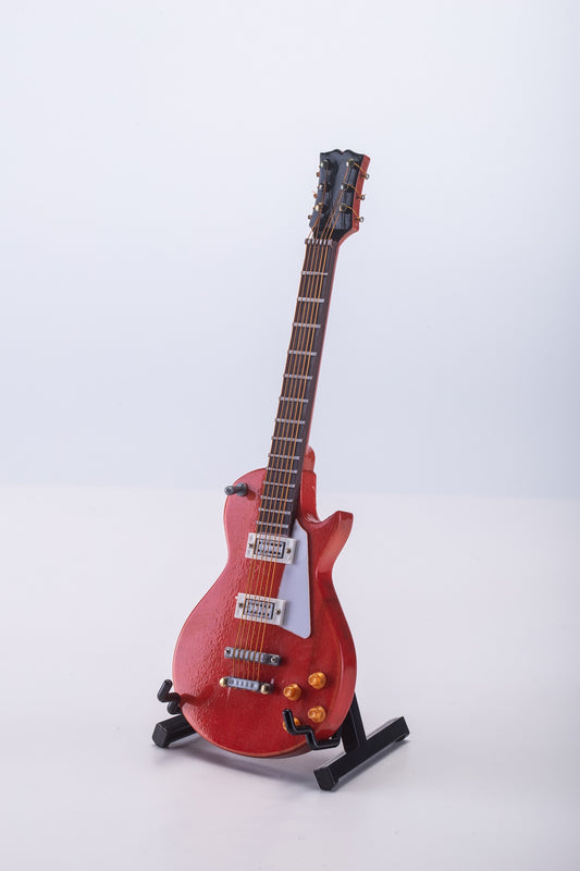 ALANO Miniature Guitar, Mini Electric Guitar Model Musical Instrument Ornament, Wooden Music Instrument Model Home Decoration (E39-17.5)