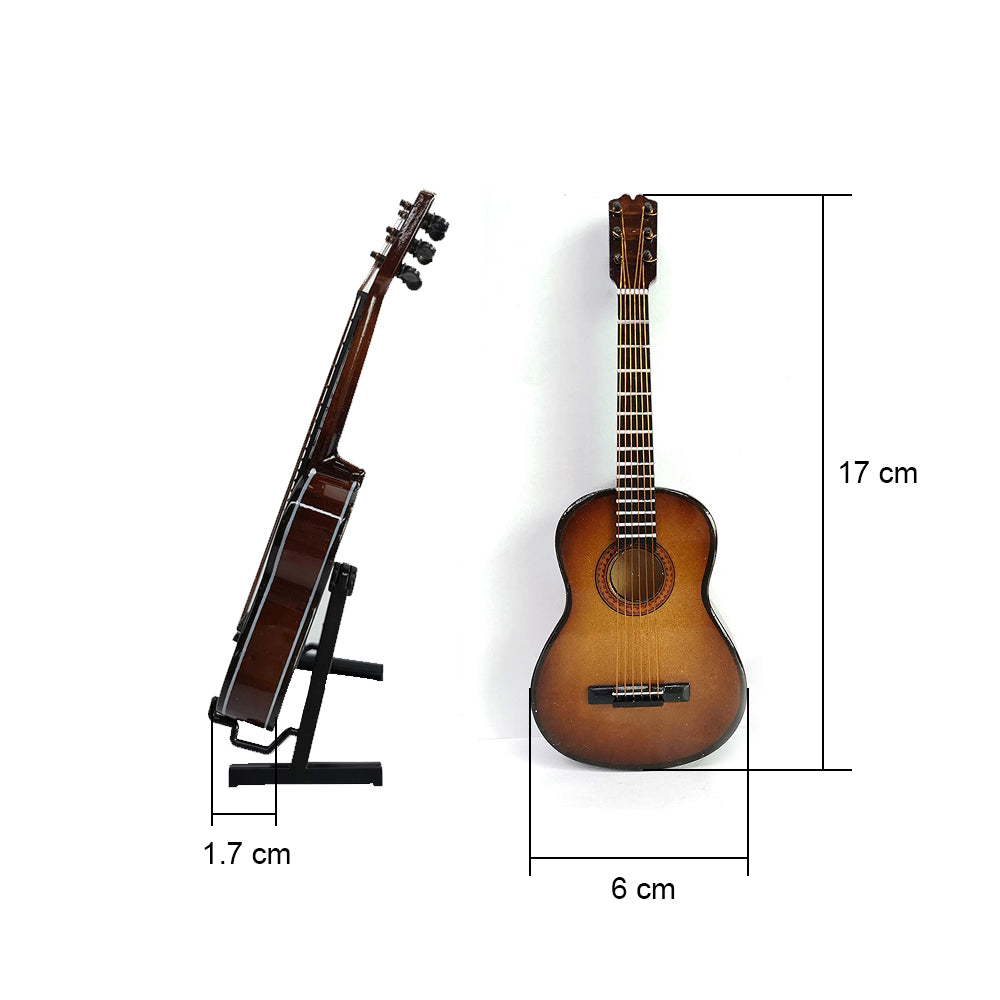 ALANO Mini Musical Ornament, Wooden Guitar Model, Mini Guitar model Home Decoration (G-C-17)