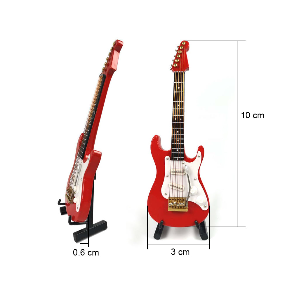 Alano Red Electric Guitar model Decor Model Guitar Model with Gift Box (GE34R-10-S)