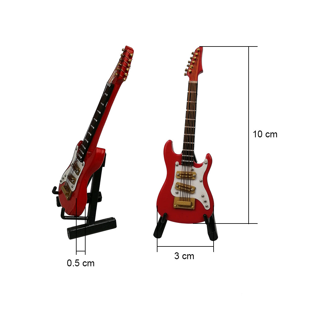 ALANO red guitar model Decorative Ornament Mini Musical Instrument (GE34R-10)