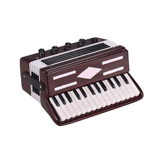 ALANO red mini accordion model with gift box Mini Musical Ornament Decor Model (KR-7 L)