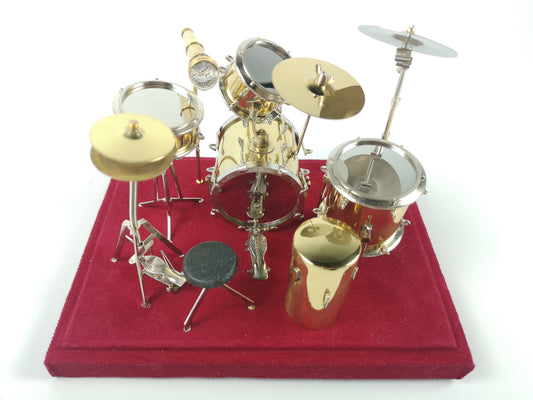 Alano silver mini drum model Mini Musical Instrument Decorative Ornament(DR03-G)