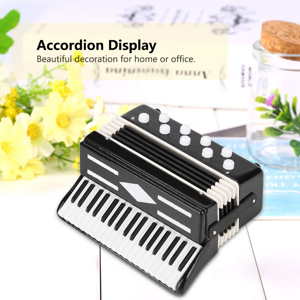 ALANO black mini accordion model Mini Musical Ornament Decor Model (KB-7)