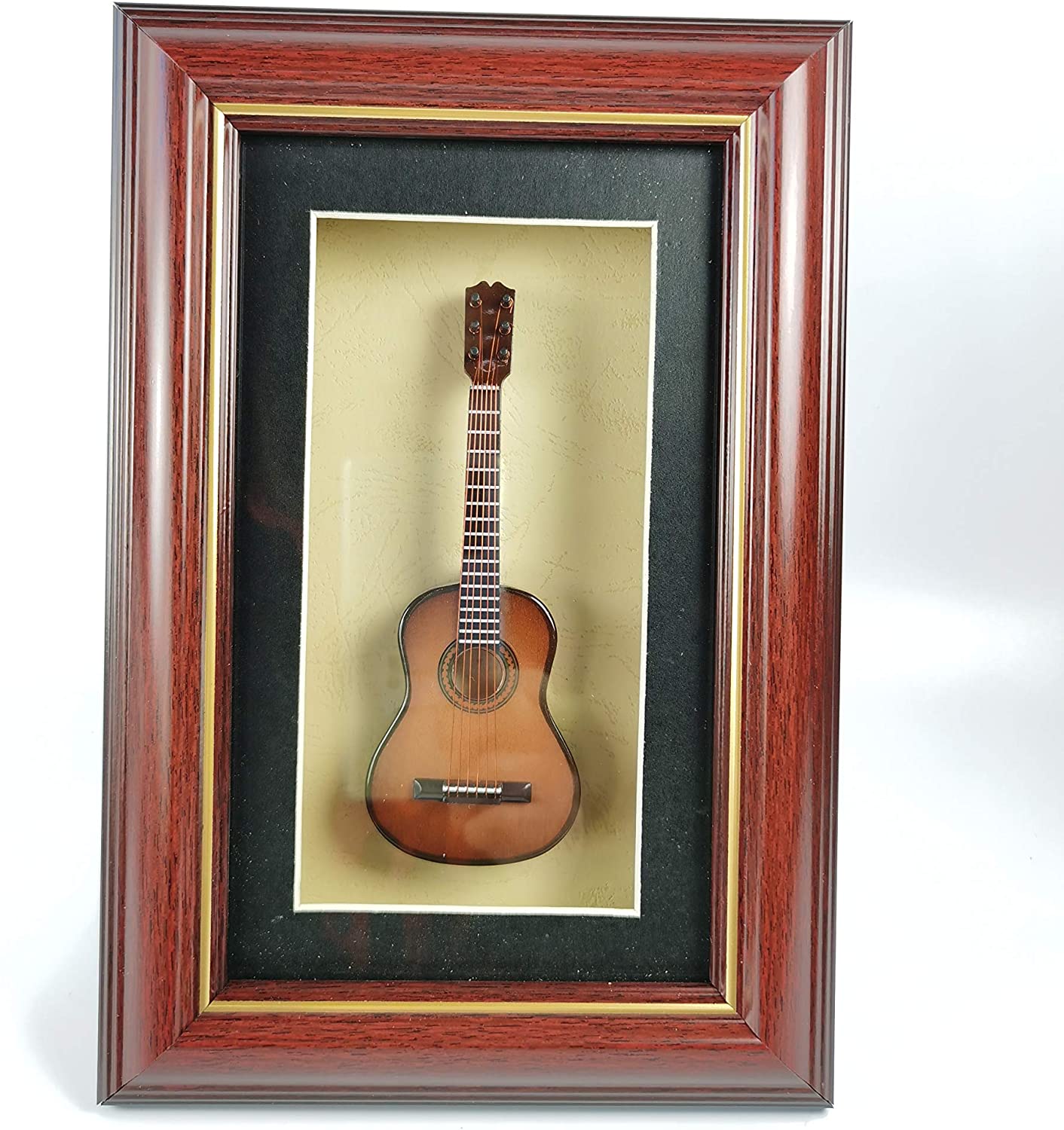 ALANO Decorative frame Mini Guitar Ornament with frame Decorative Ornament Home Decoration (FG-C-14)