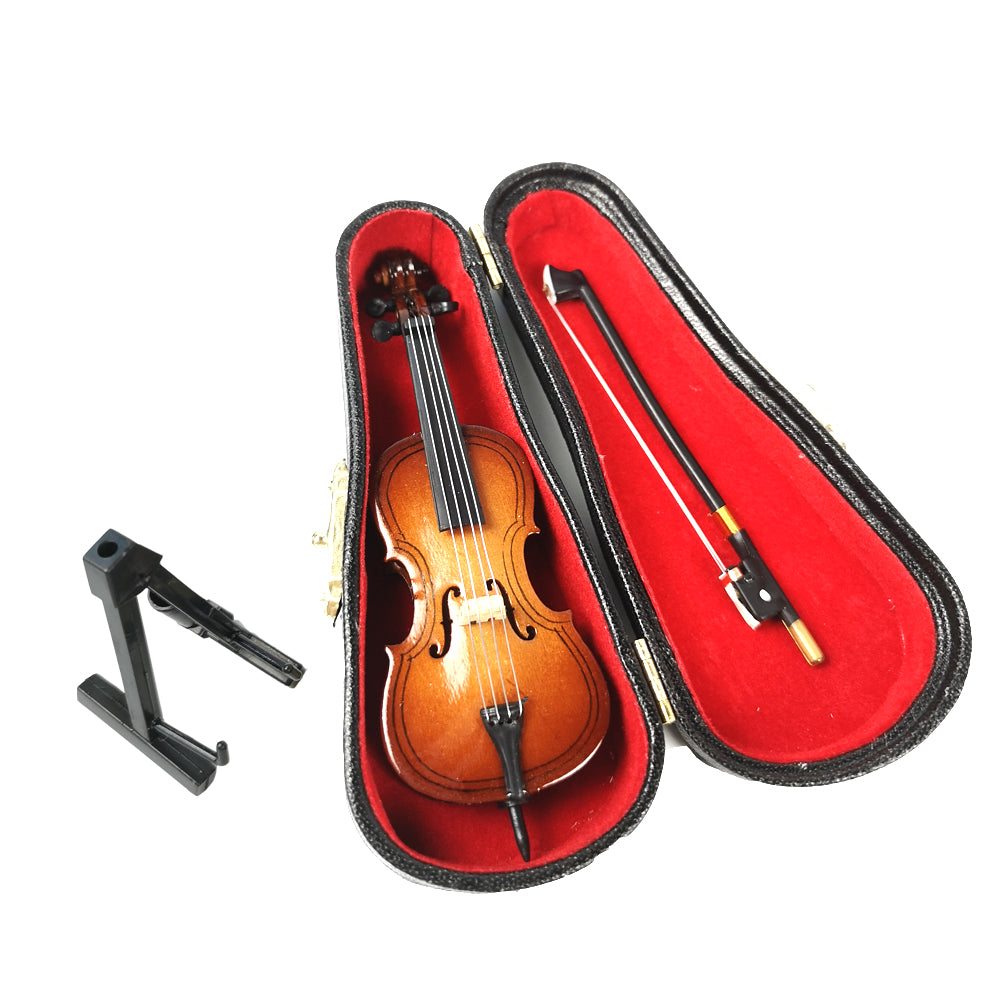 ALANO mini cello model with bow & stand Decorative Ornament Mini Musical Ornament (C-10-S)