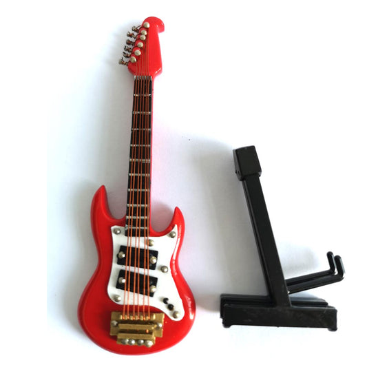 ALANO Mini Guitar Ornaments Miniature Musical Instrument Guitar Model Decoration Gift(12cm)