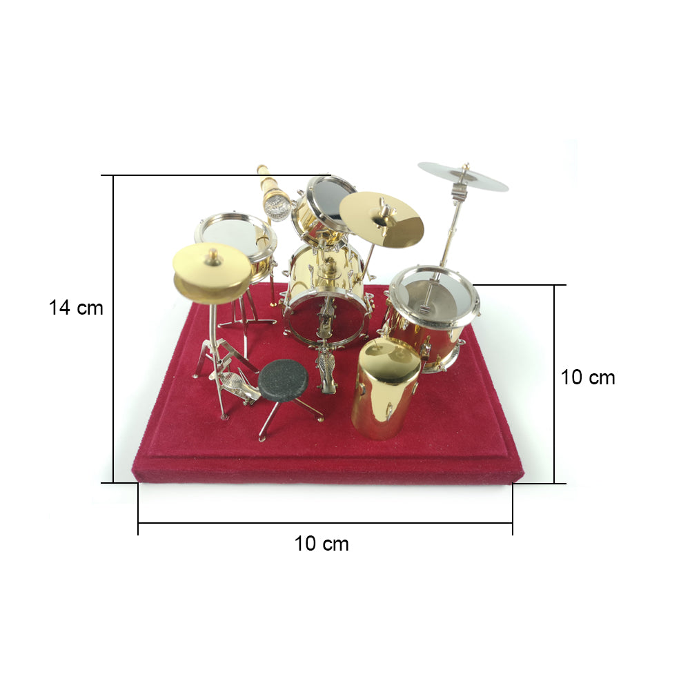 Alano silver mini drum model Mini Musical Instrument Decorative Ornament(DR03-G)