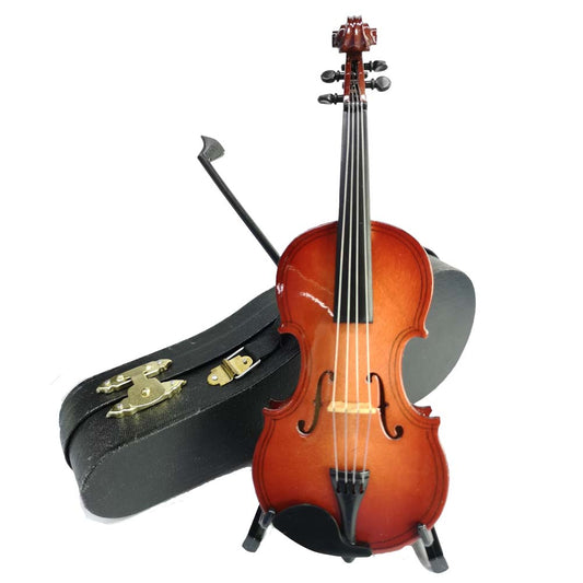 Alano Miniature Violin Model with bow & stand mini violin Mini Musical Instrument Decorative Ornament (V-16-S)