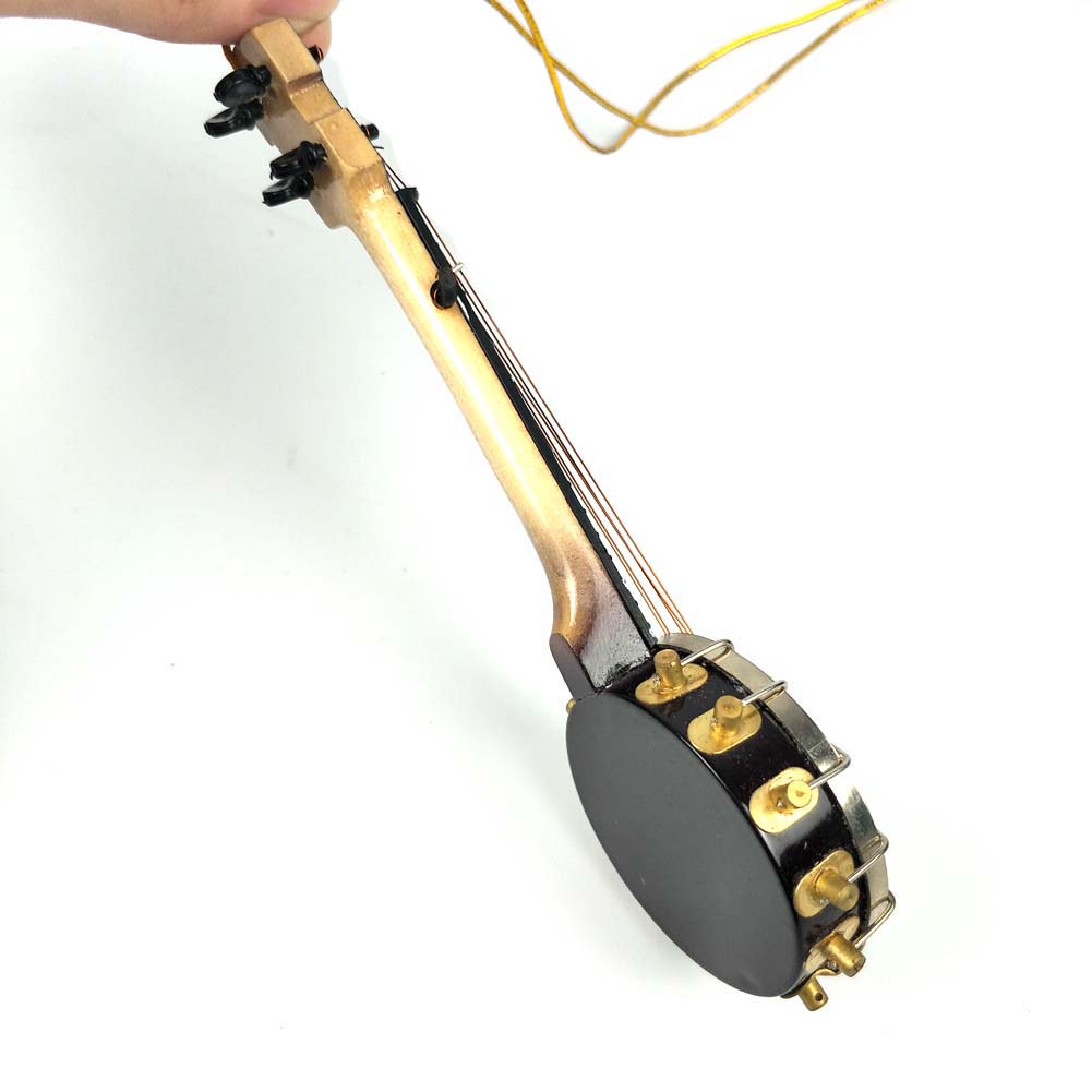 ALANO Mini Banjo Mini Musical Ornament Mini Musical Instrument Home Decoration (13cm)