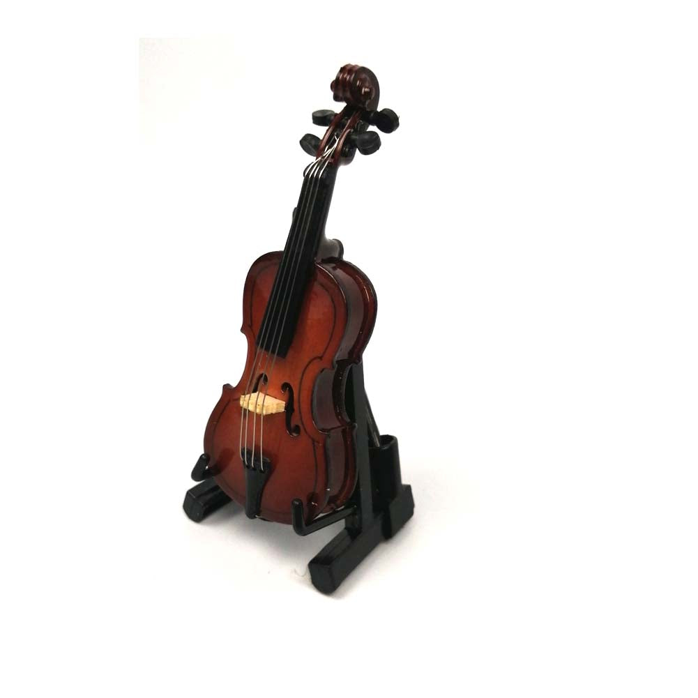 ALANO mini cello model with bow & stand Mini Musical Instrument Decor Model (C-8-S)