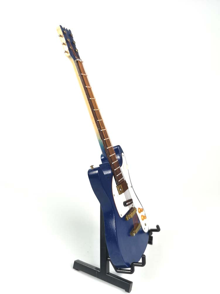 ALANO Electric Bass Guitar model Mini Instrument Model Decorative Ornament(Navy Blue)