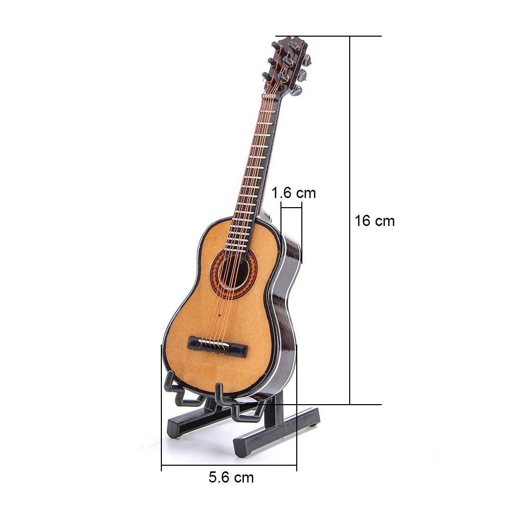 ALANO Classic Guitar Model Mini Guitar Model Mini Musical Ornament Home Decoration (G-16-S)