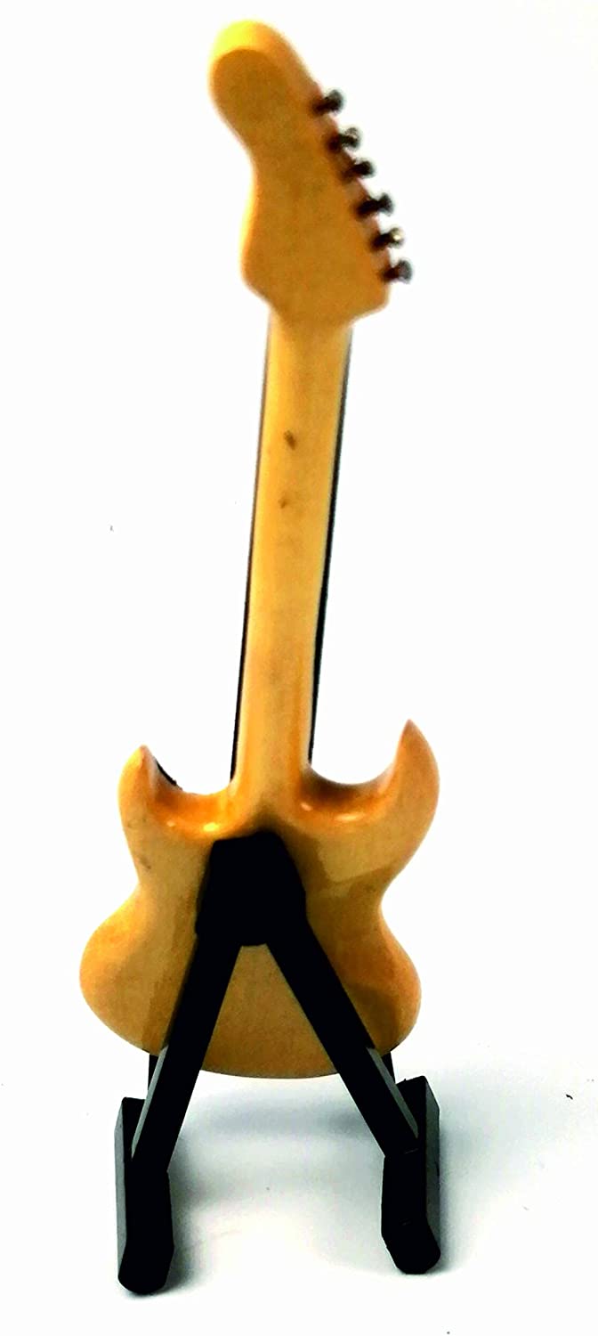 ALANO yellow Miniature Electric Guitar Musical Instrument Ornaments Home Decoration (GE21/23A-12)