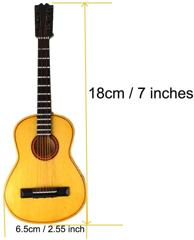 ALANO Mini Guitar Model Classic Guitar Model Mini Musical Instrument Home Decoration (E37-18-S)