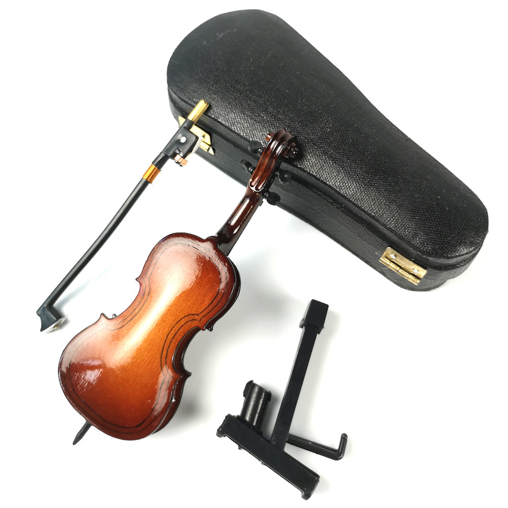 ALANO mini cello model with bow & stand Decorative Ornament Mini Musical Ornament (C-10-S)