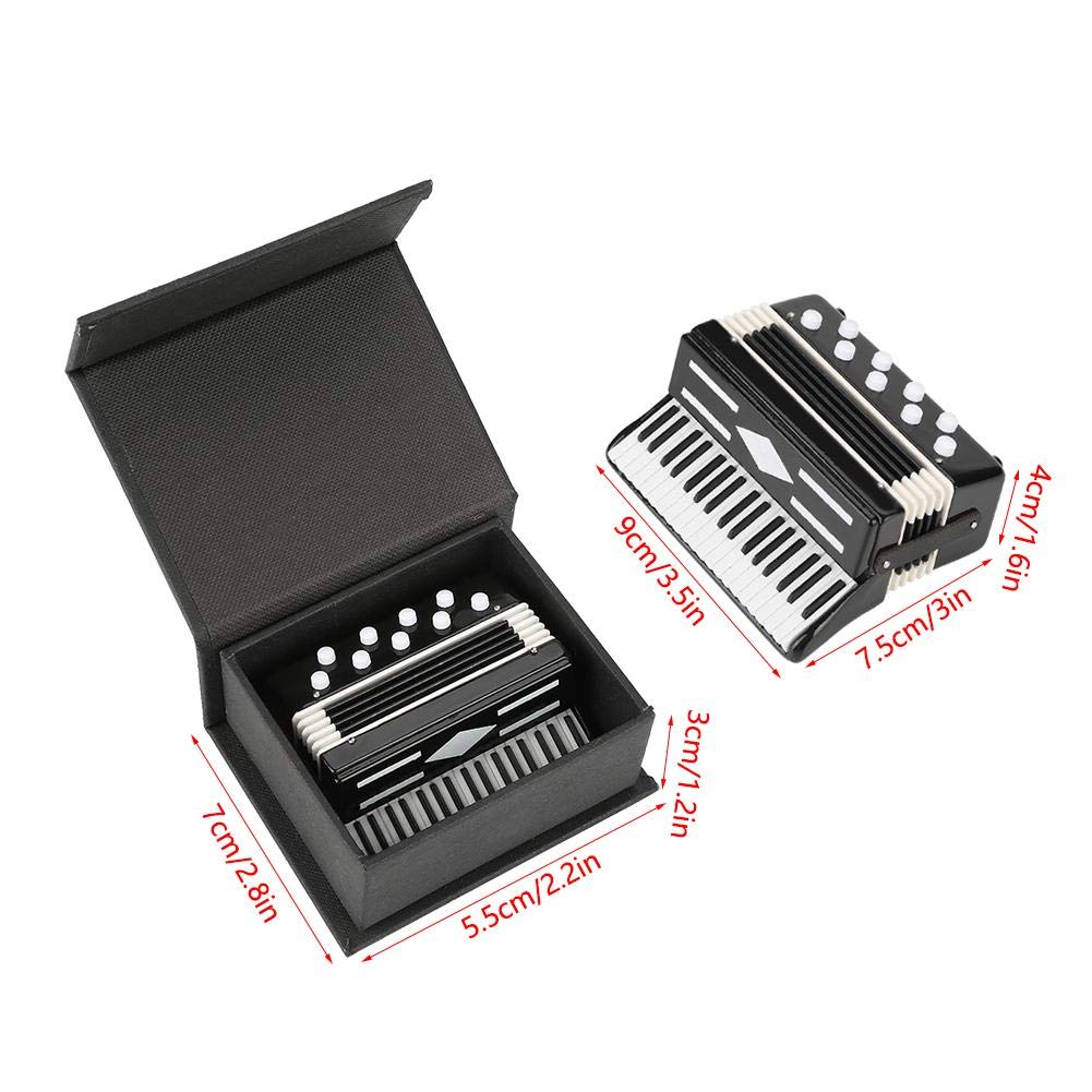 ALANO black mini accordion model Mini Musical Ornament Decor Model (KB-7)