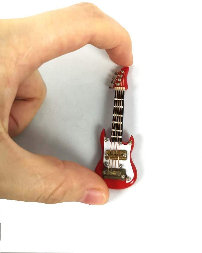 ALANO Miniature Electric Guitar model Decorative Ornament, Musical Instrument Replica, Festival Decoration (GE7R-6)