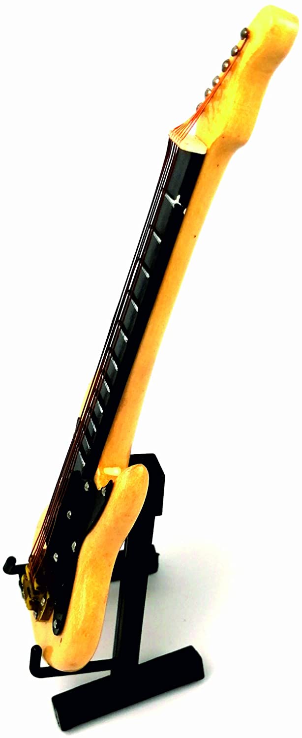 ALANO yellow Miniature Electric Guitar Musical Instrument Ornaments Home Decoration (GE21/23A-12)