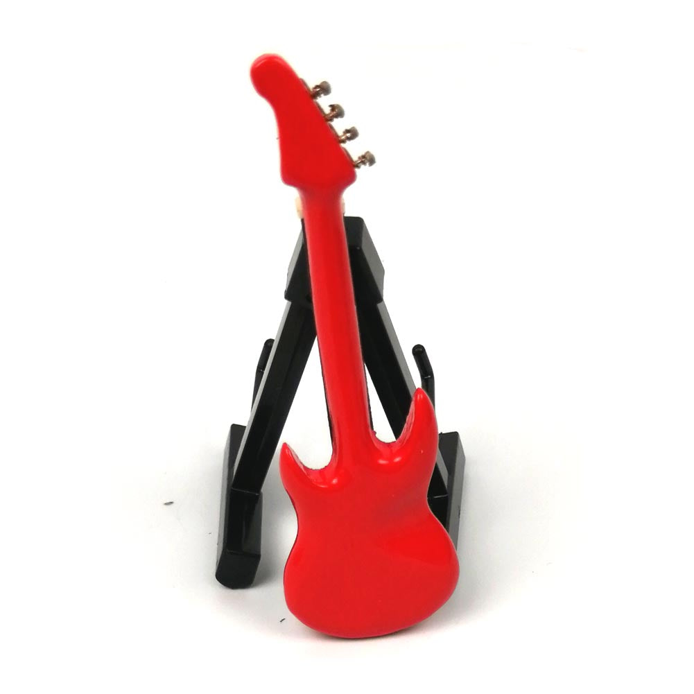 ALANO Miniature Electric Guitar Ornaments Musical Instrument Miniature Guitar Holiday Dollhouse Model Home Decoration (GE21/23R-7)