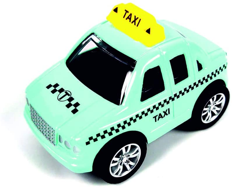 City Return Car Toys, Metal Toy Cars Set of 4, with School Bus/Police Car/Ambulance/Taxi, Pull Back Car, Gift Pack for Kids