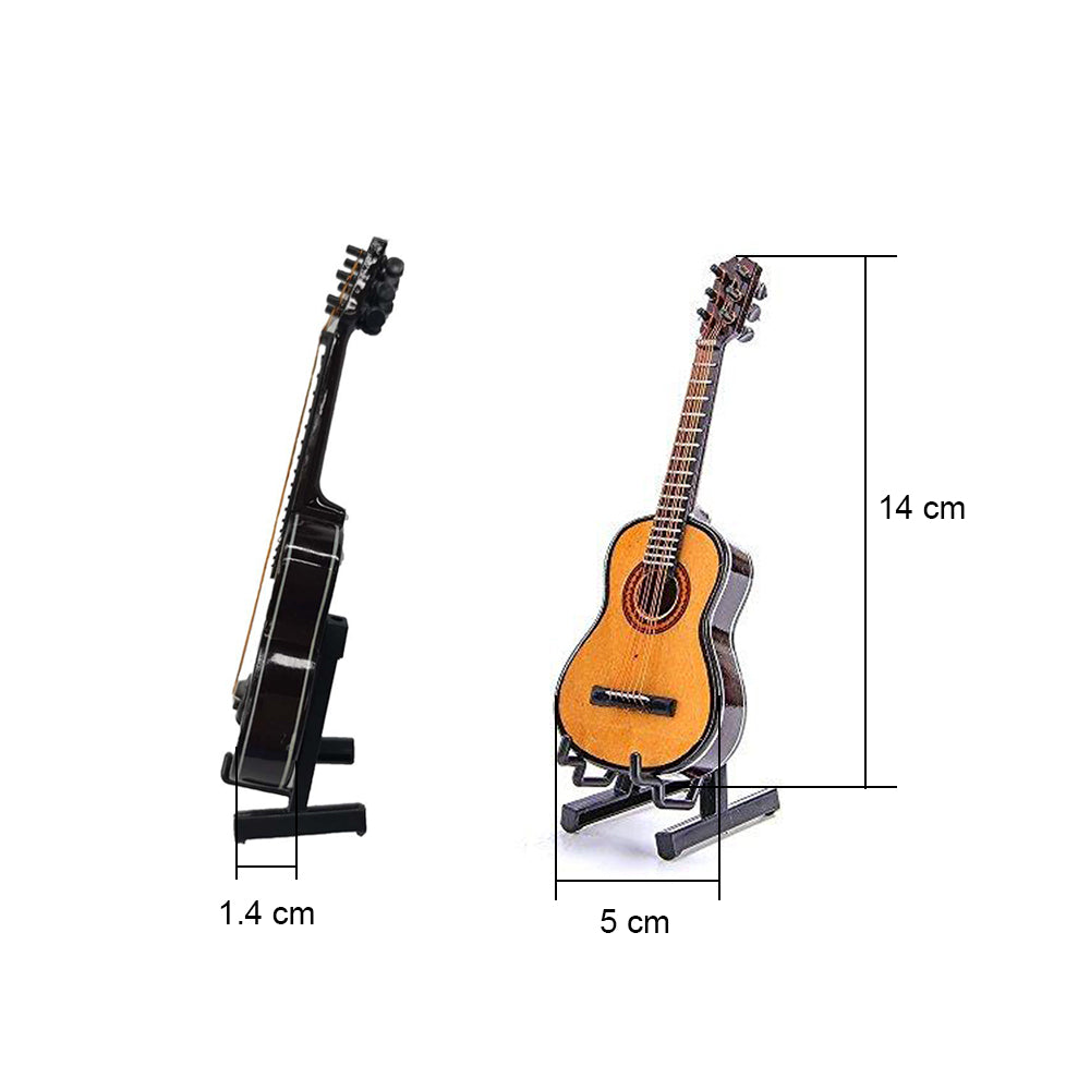 Alano Wooden Guitar Model Mini Musical Instrument Classic Guitar Model (G-14)