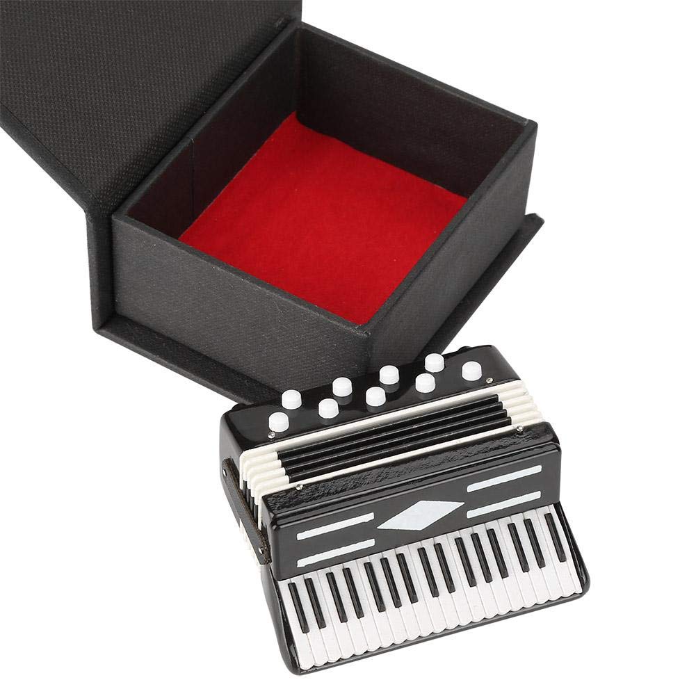 ALANO black mini accordion model Mini Musical Ornament Decor Model (KB-7)