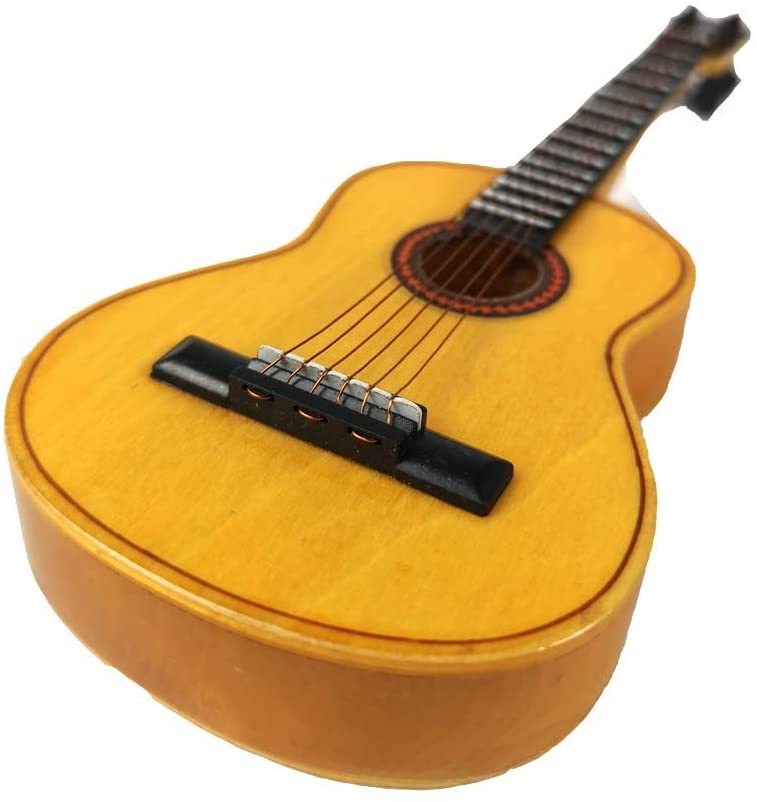 ALANO Mini Guitar Model Classic Guitar Model Mini Musical Instrument Home Decoration (E37-18-S)