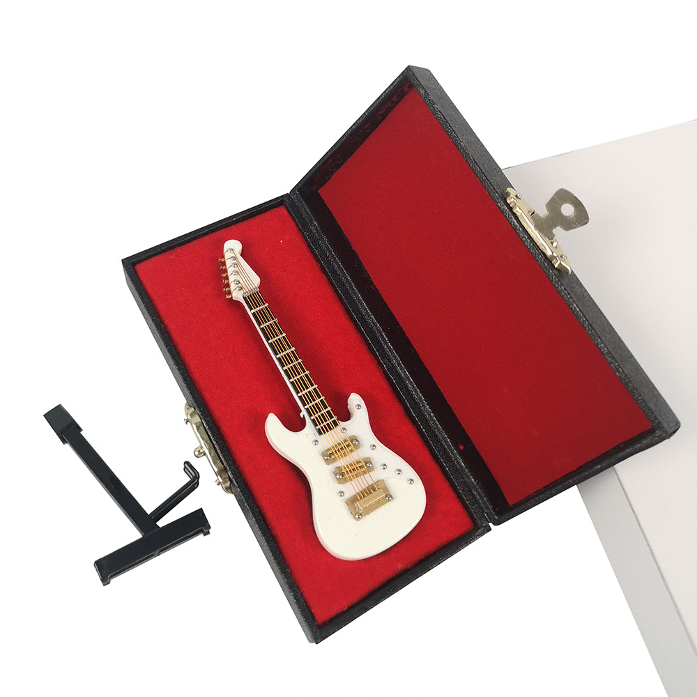 ALANO white Electric Guitar model Decor Model Guitar Model with Gift Box (GE34W-10-S)