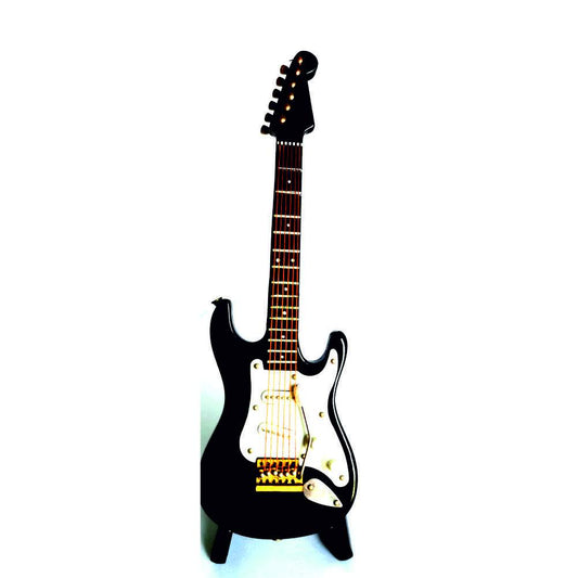 ALANO MINI GUITAR ORNAMENTS MINIATURE MUSICAL INSTRUMENT GUITAR MODEL ANNIVERSARY GIFT HOME DECORATION (BLACK-14CM)