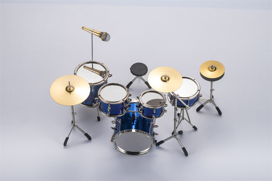 ALANO Mini Drum model Musical Instrument Ornament Decoration Gift (Blue, DRS01-N)