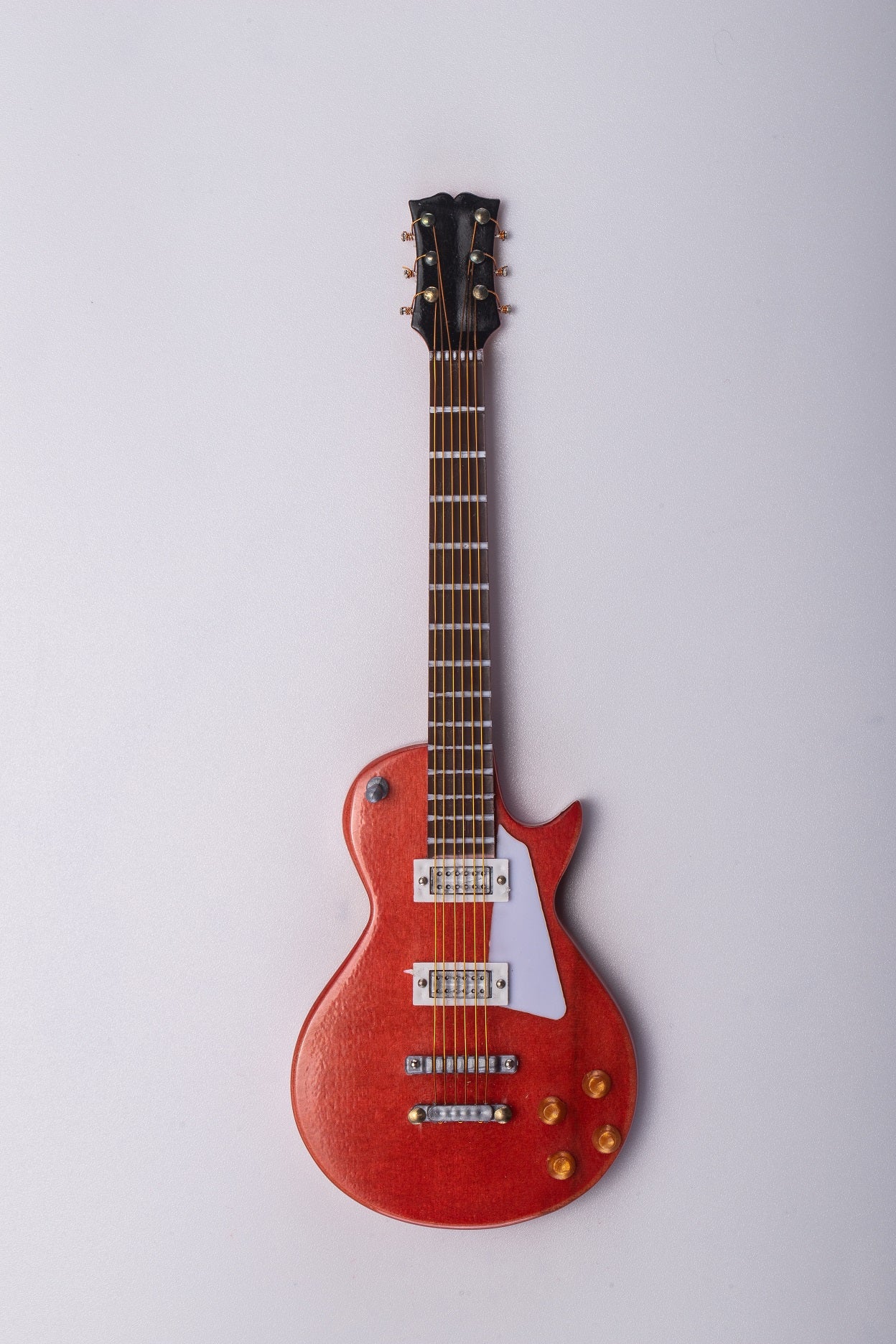 ALANO Miniature Guitar, Mini Electric Guitar Model Musical Instrument Ornament, Wooden Music Instrument Model Home Decoration (E39-17.5)