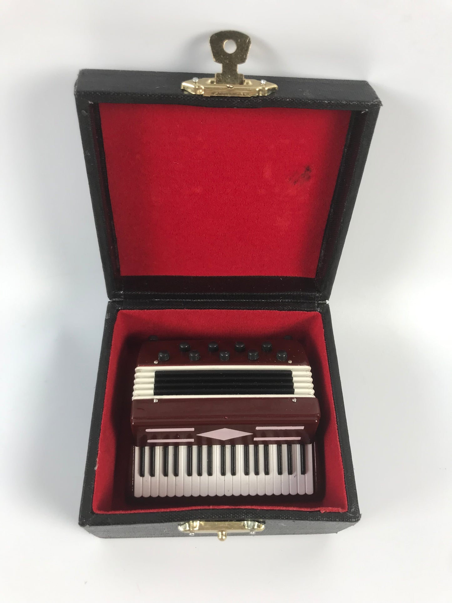 ALANO red mini accordion model with gift box Mini Musical Ornament Decor Model (KR-7 L)
