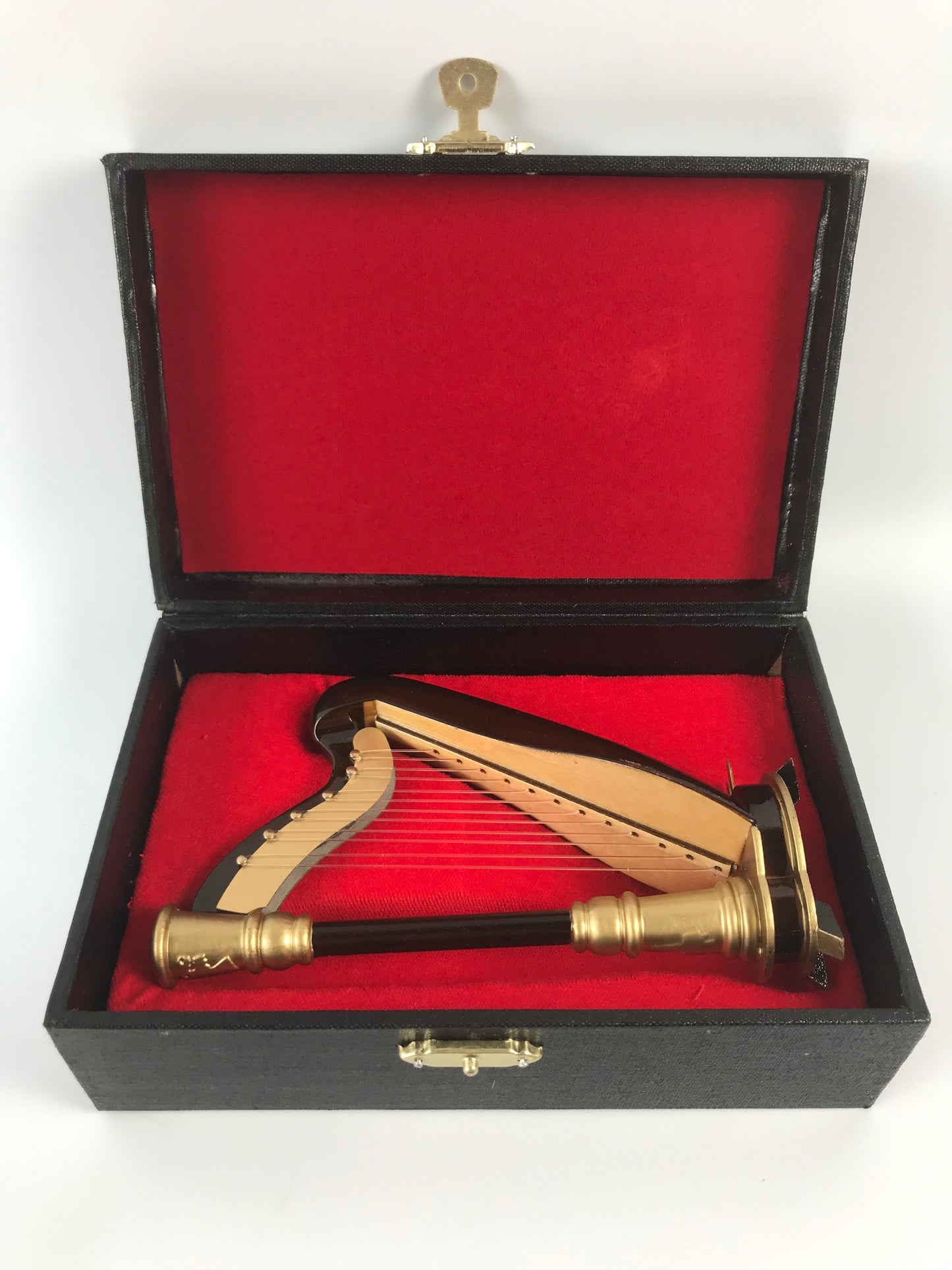 Mini harp model with gift box Mini Musical Instrument Decorative Ornament (H-14)