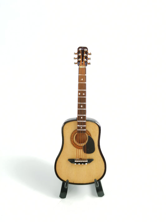 ALANO wooden Classic Guitar Model with Stand Mini Guitar Model Decoration Gift (GN-10-S)