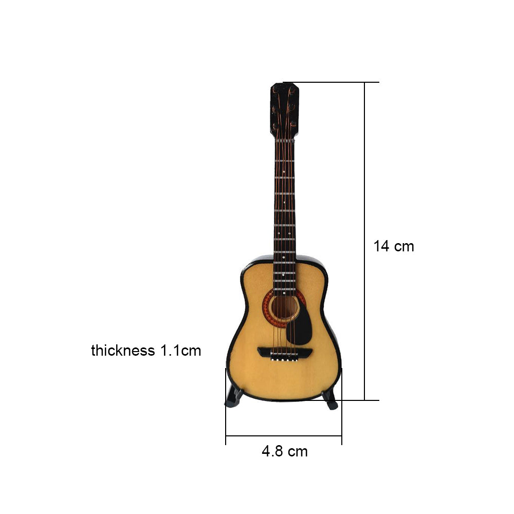 ALANO Classic Guitar Model Wooden Guitar Model Miniature Ornaments (14cm)