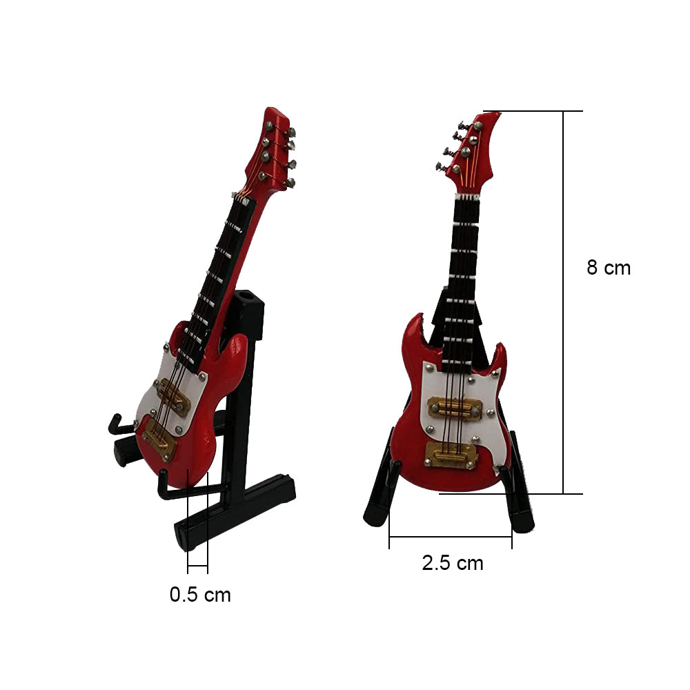 ALANO Miniature Electric Guitar model Miniature Musical Instrument Ornament Festival Decoration (GE7R-8)