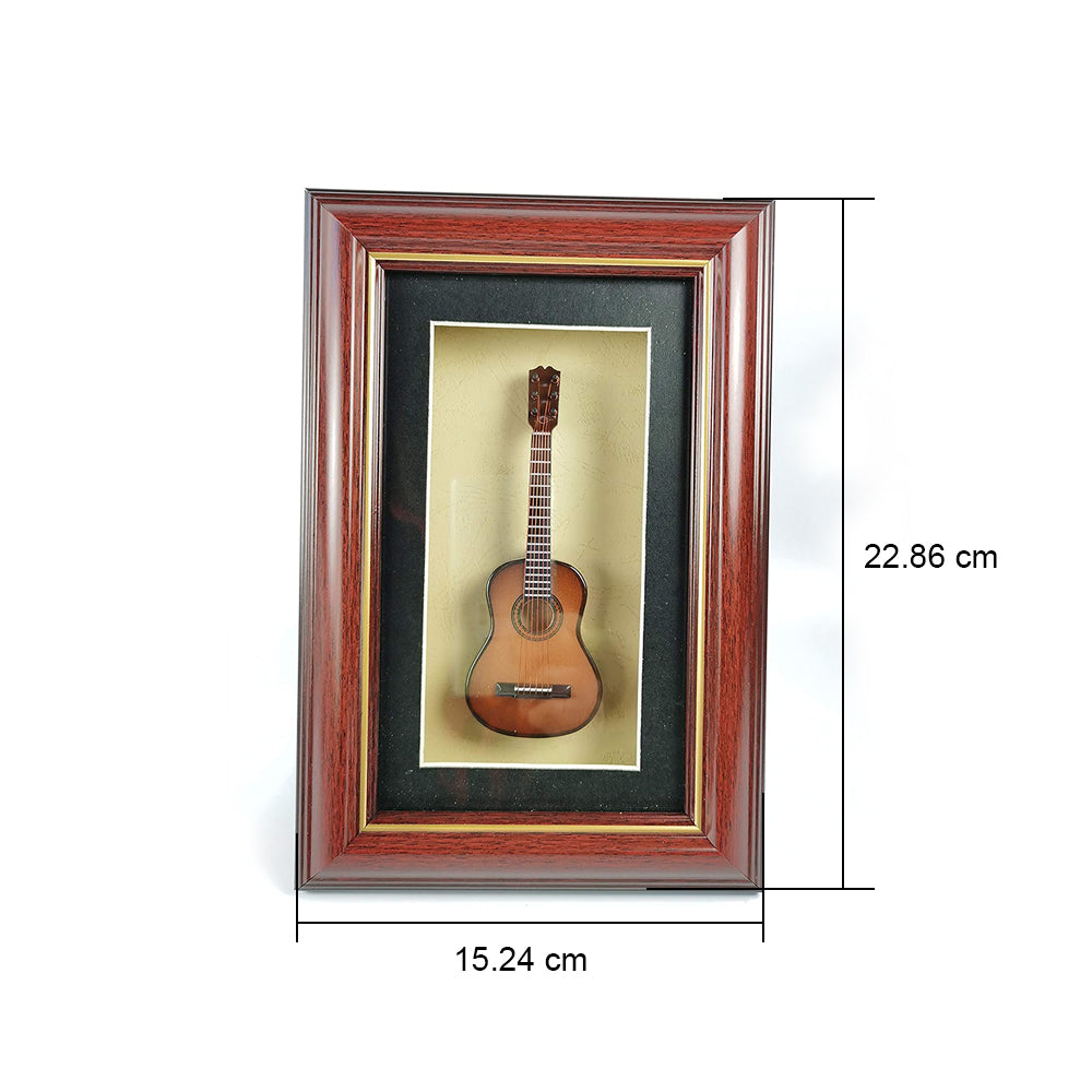 ALANO Decorative frame Mini Guitar Ornament with frame Decorative Ornament Home Decoration (FG-C-14)
