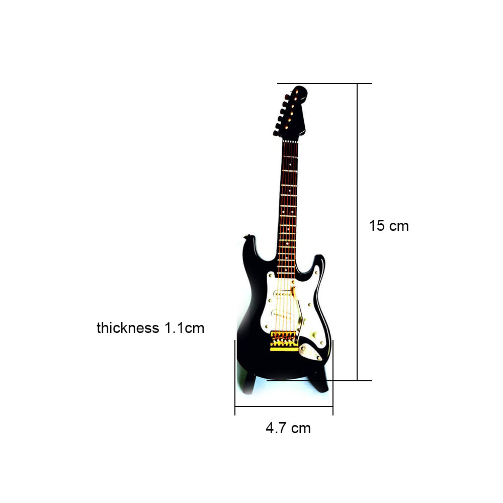 ALANO Mini Guitar Model Miniature Musical Instrument Ornaments Home Decoration (GE34B-15)