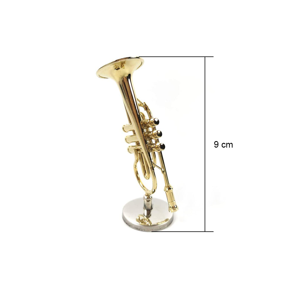 Mini Cornet Model Mini Musical Ornament Western Musical Instrument Decoration Gift (3.5'' Cornet)